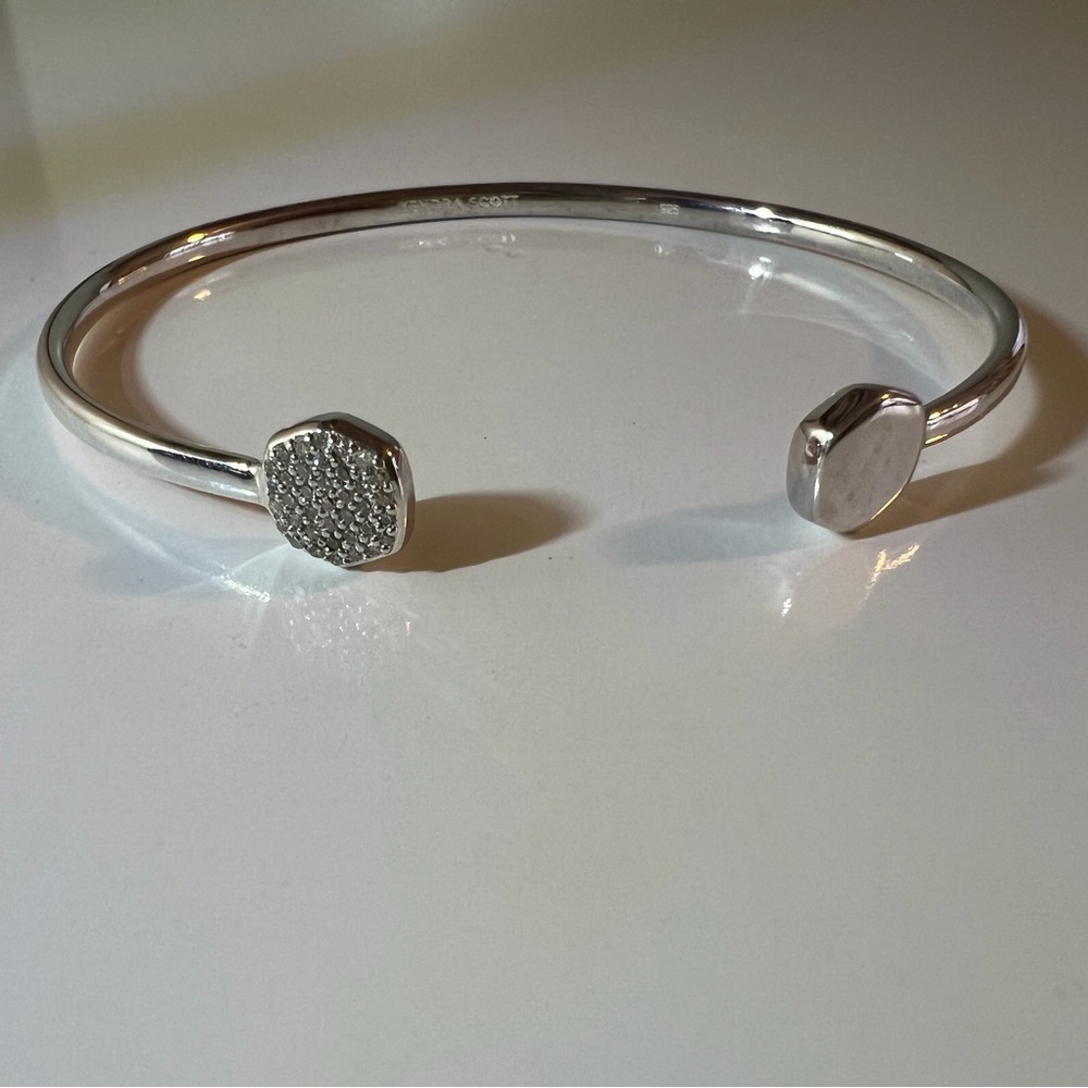 Kendra Scott Sterling Silver Cuff Bracelet in White Diamond